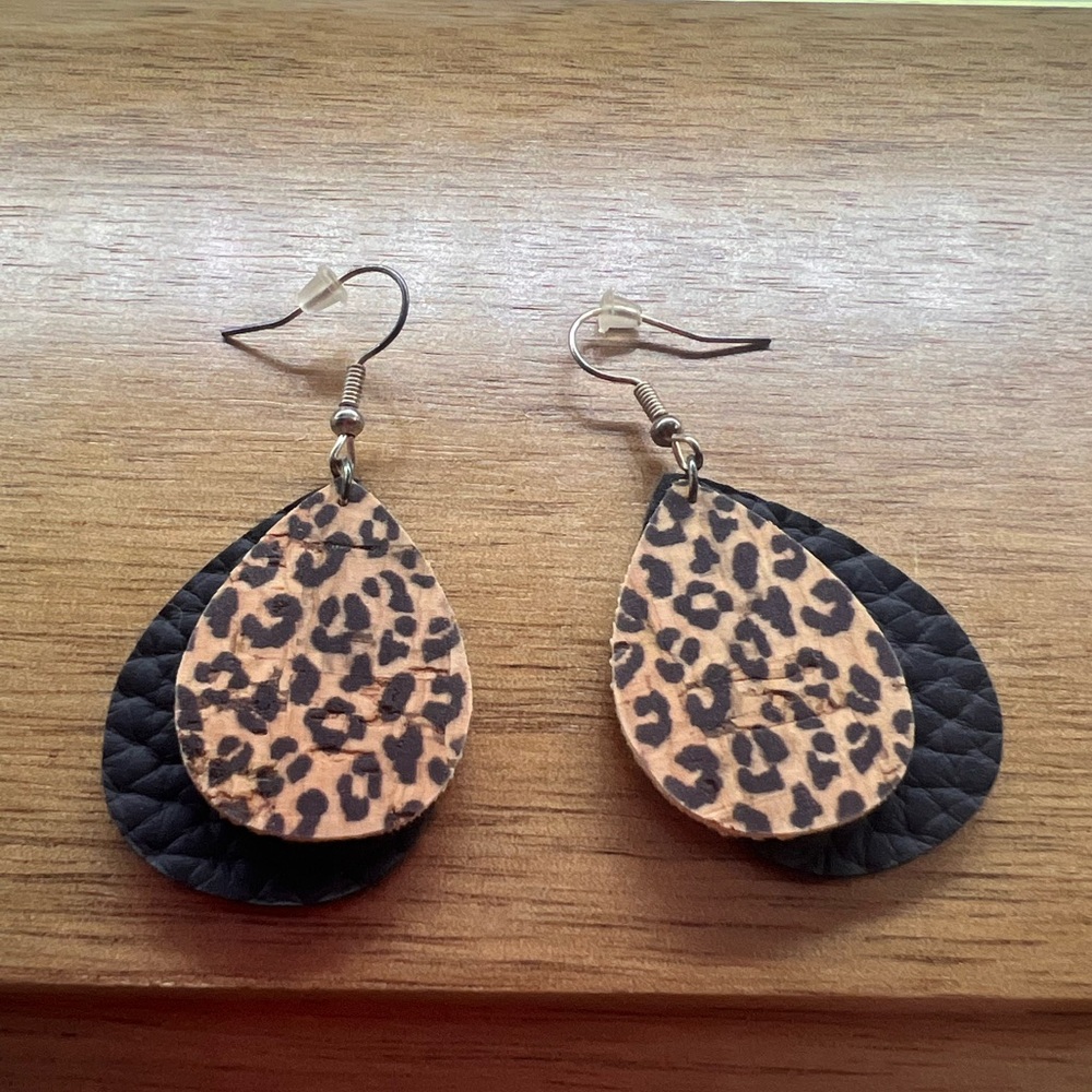 cloth dangle earrings